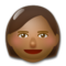 Woman - Medium Black emoji on LG